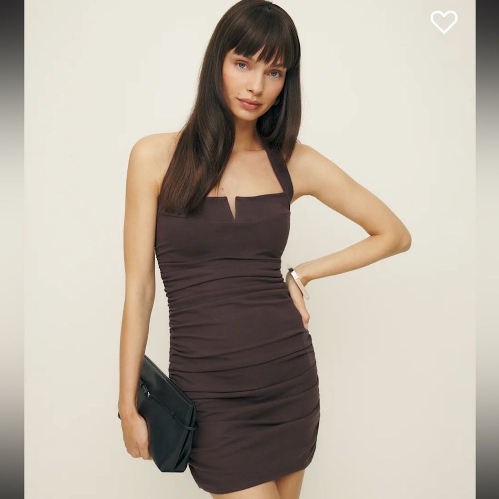 Reformation Brown Halter Dress